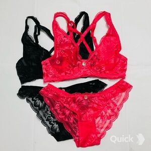 2 set  - NWT 2 pcs Floral Lace Bra Set